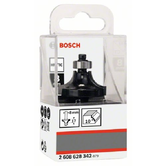 Abrundfräser Standard for Wood, 8 mm, R1 10 mm, L 16,5 mm, G 57 mm-Beschreibung lesen