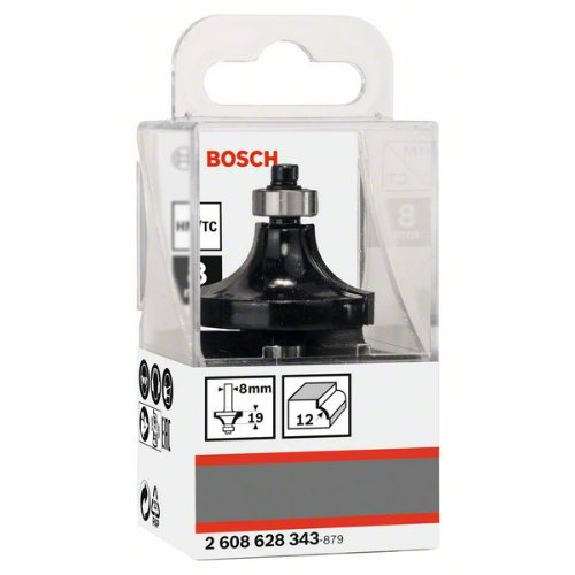 Abrundfräser Standard for Wood, 8 mm, R1 12 mm, L 19 mm, G 60 mm-Beschreibung lesen
