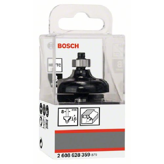 Profilfräser G, 8 mm, R1 6,35 mm, D 38 mm, L 15,7 mm, G 57 mm Profilfräser G, 8 mm, R1 6,35 mm, D 38 mm, L 15,7 mm, G 57 mm-Beschreibung lesen