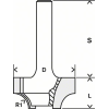 Profilfräser, 6 mm, R1 6,3 mm, D 25,4 mm, L 14 mm, G 46 mm Profilfräser, 6 mm, R1 6,3 mm, D 25,4 mm, L 14 mm, G 46 mm