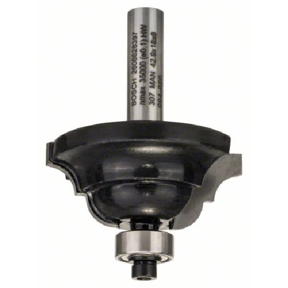 Profilfräser D, 8 mm, R1 6,3 mm, B 15 mm, L 18 mm, G 60 mm Profilfräser D, 8 mm, R1 6,3 mm, B 15 mm, L 18 mm, G 60 mm-Beschreibung lesen