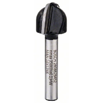 Hohlkehlfräser 6 mm, R1 8 mm, D 15,9 mm, L 12,3 mm, G 45 mm-Beschreibung lesen
