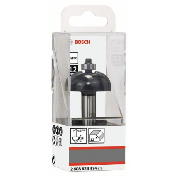 Hohlkehlfräser, 12 mm, R1 12 mm, D 36,7 mm, L 16 mm, G 70 mm Hohlkehlfräser, 12 mm, R1 12 mm, D 36,7 mm, L 16 mm, G 70 mm-Beschreibung lesen