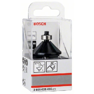 Fase-/Bündigfräser 1/4", D1 34,9 mm, B 13 mm, L 14,6 mm, G 56 mm, 45°-Beschreibung lesen