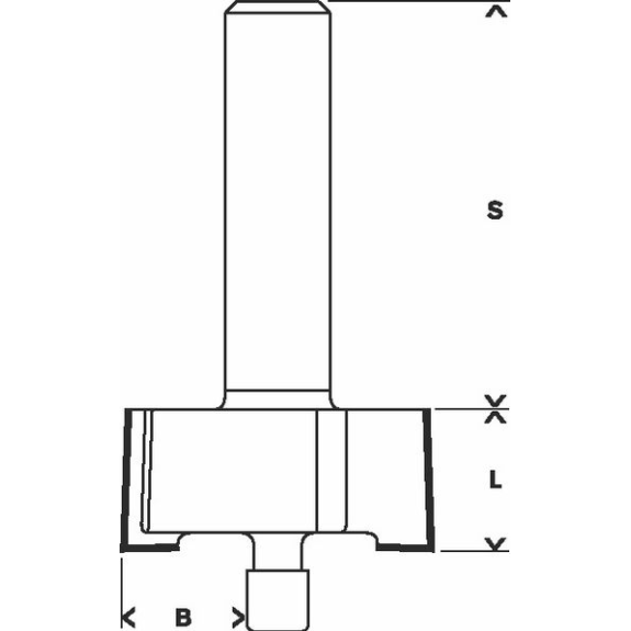 Falzfräser 6 mm, D1 25,4 mm, L 12,4 mm, G 54 mm-Beschreibung lesen