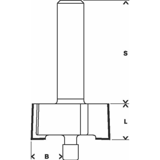 Falzfräser, Standard for Wood, 8 mm, B 9,5 mm, D 31,8 mm, L 12,5 mm, G 54 mm-Beschreibung lesen