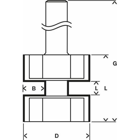 Federfräser, 8 mm, D1 25 mm, L 5 mm, G 58 mm Federfräser, 8 mm, D1 25 mm, L 5 mm, G 58 mm-Beschreibung lesen