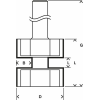 Federfräser, 8 mm, D1 25 mm, L 5 mm, G 58 mm Federfräser, 8 mm, D1 25 mm, L 5 mm, G 58 mm
