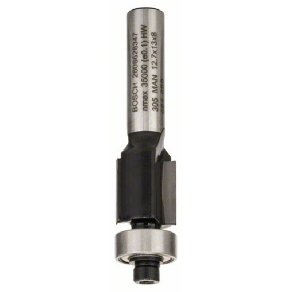 Fraise affleurante Standard pour le bois, 8 mm, D1 12,7 mm, L 13 mm, G 56 mm-Lire la description