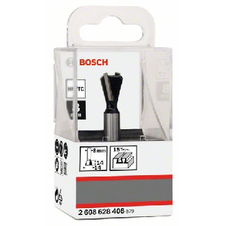 Zinkenfräser, 8 mm, D1 14 mm, L 14 mm, G 55 mm, 15°-Beschreibung lesen
