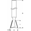 Zinkenfräser, 8 mm, D1 14 mm, L 14 mm, G 55 mm, 15° Zinkenfräser, 8 mm, D1 14 mm, L 14 mm, G 55 mm, 15°