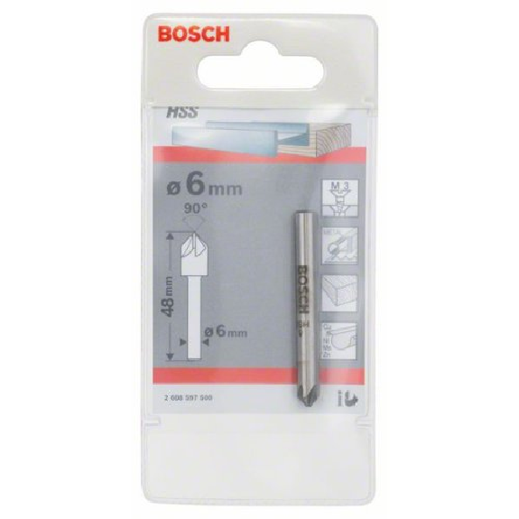 Kegelsenker, 6,0 mm, M 3, 48 mm, 6 mm-Beschreibung lesen