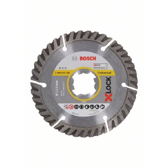 Disco de corte de diamante X-LOCK Standard for Universal 115 x 22.23 x 2 x 10 mm - BOSCH 2608615165-Leer más