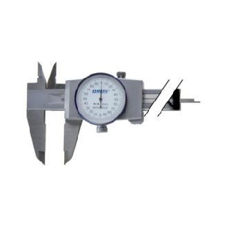 Calibre pie de rey con escala redonda ORION, 150 mm, 0,02 mm, en estuche-Leer más