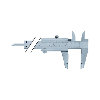 Calibre pie de rey de bolsillo ORION 150 mm, zurdos, tornillo bloqueo, estuche Calibre pie de rey de bolsillo ORION 150 mm, zurdos, tornillo bloqueo, estuche