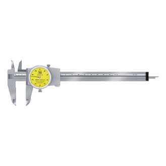 Calibre pie de rey ETALON 150 mm con escala redonda, 1 mm/rotación, en estuche-Leer más