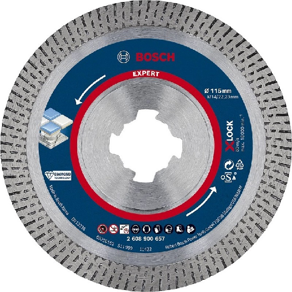 Disco de diamante hardceramic x -clock 115 x 22,23 x 1,4 x 10 mm - 2608900657-Lire la description