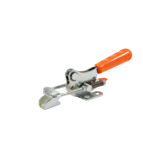 Tendeur de verrouillage 311 noir bruni avec ressort et verrouillage de sécurité avec force de pression de base horizontale 150N bras 33-37,5mm-Lire la description