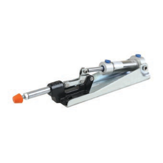 Pneumatischer Schubstangenspanner 641 mit waagerechtem Fuß Druckkraft 2500N-Beschreibung lesen