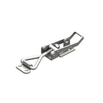 Verschlussspanner 361 Edelstahl Griff aus Metall mit waagerechtem Fuß Druckkraft 1000N-Beschreibung lesen