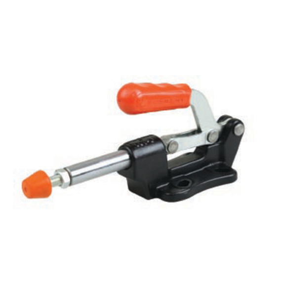 Pince à tige de poussée 531 galvanisée avec corps en fonte avec base horizontale, force de pression 4500N, force de maintien 8100-Leggi tutto