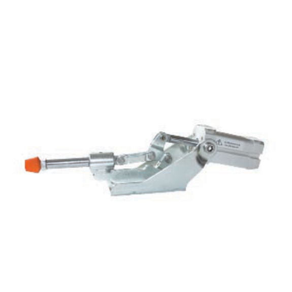 Pneumatischer Schubstangenspanner 662 mit waagerechtem Fuß Druckkraft 1500N-Beschreibung lesen
