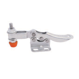 Horizontalspanner 111 Edelstahl Griff aus Metall mit waagerechtem Fuß Druckkraft 450N-Beschreibung lesen