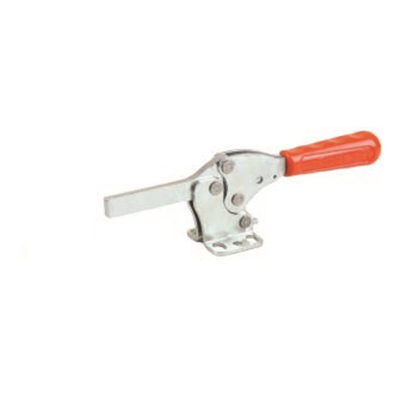 Horizontalspanner 111 Verzinkt Massiver Haltearm mit waagerechtem Fuß Druckkraft 2300N Arm 118mm-Beschreibung lesen