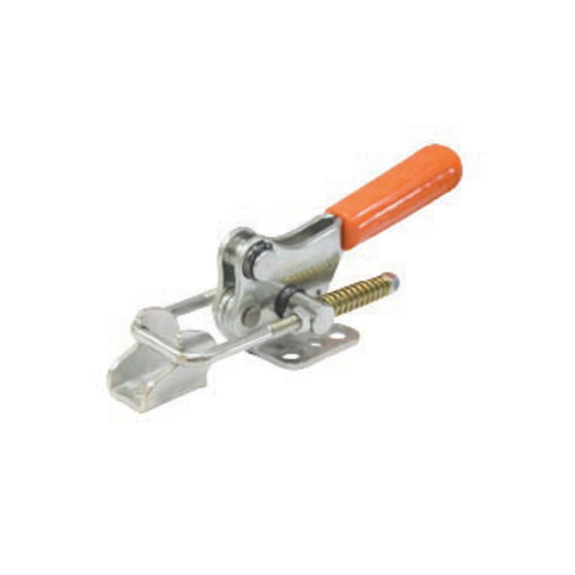 Tendeur de fermoir 311 noir bruni avec ressort avec base horizontale force de pression 150N bras 33-37,5mm-Lire la description