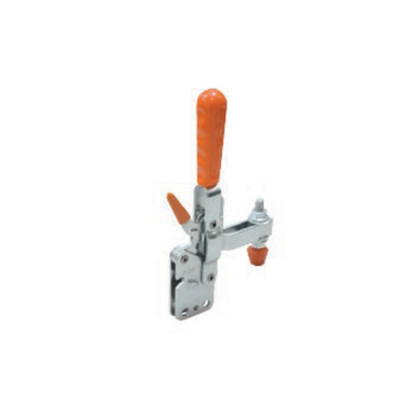 Vertikalspanner 212 Edelstahl mit Sicherheitsverriegelung mit senkrechtem Fuß Druckkraft 750N-Beschreibung lesen