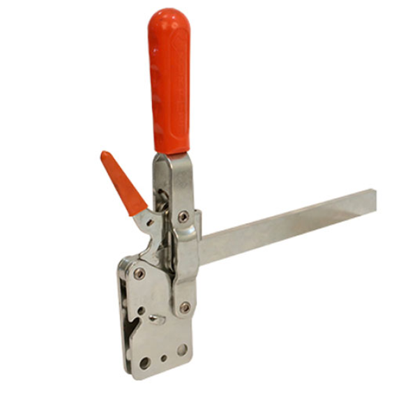 Vertikalspanner 212 Verzinkt Massiver Haltearm und Sicherheitsverriegelung mit senkrechtem Fuß Druckkraft 750N Arm 44mm-Beschreibung lesen