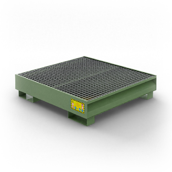 Vasca di raccolta per 4 fusti da 200 LT- Verde Vasca di raccolta per 4 fusti da 200 LT- Verde-Leggi tutto