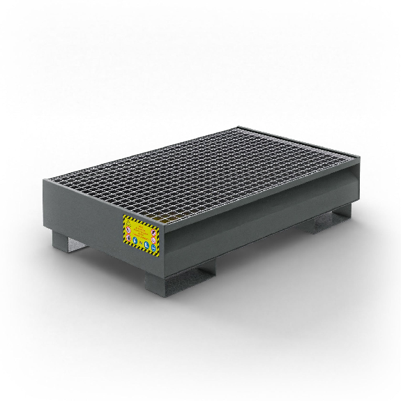 Cubeta colectora para nr.2 barriles de 200 lt - Gris-Leer más