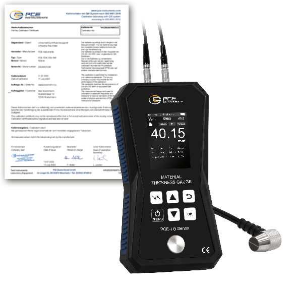 PCE Instruments Materialdickenmessgerät PCE-TG 75A-ICA |Messbereich: 1,00 ... 225,0 mm |inkl. ISO-Kalibrierzertifikat-Beschreibung lesen