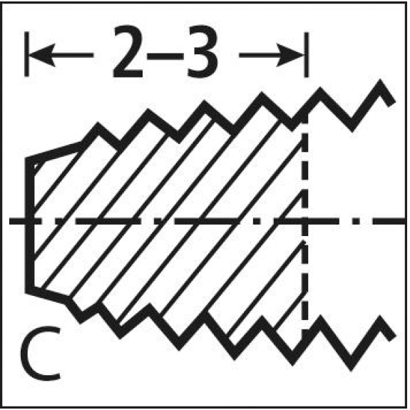 Handgewindebohrer DIN 352 HSS M4,0 F Handgewindebohrer DIN 352 HSS M4,0 F-Beschreibung lesen