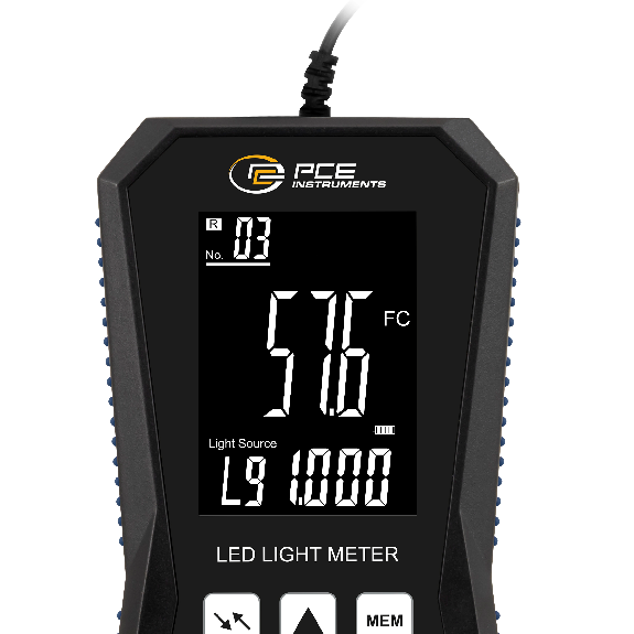 PCE Instruments LED-Lichtmessgerät PCE-LED 30 |Messbereiche: 40 / 400 / 4000 / 40000 / 400000 lux |Interner Speicher-Beschreibung lesen