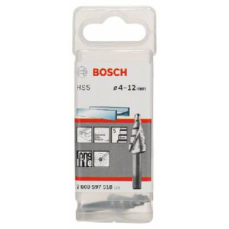 Stufenbohrer HSS, 4 - 12 mm, 6 mm, 50 mm, 5 Stufen-Beschreibung lesen