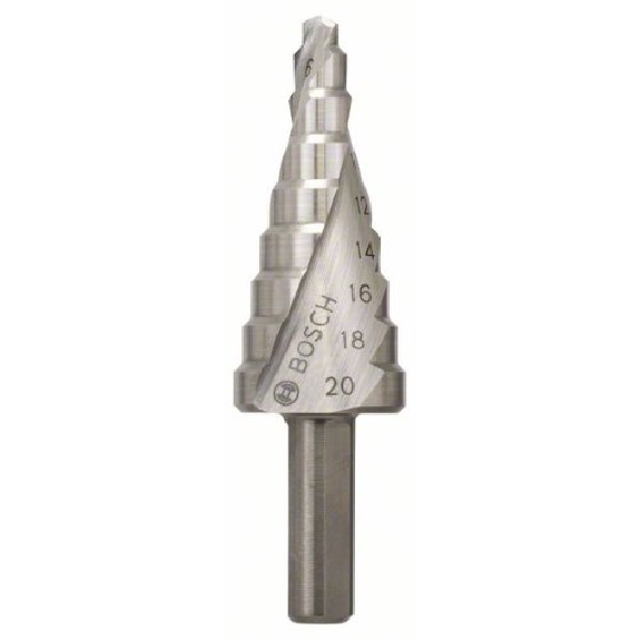 Stufenbohrer HSS, 4 - 20 mm, 8 mm, 70,5 mm, 9 Stufen-Beschreibung lesen