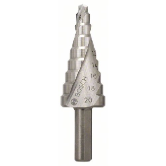 Stufenbohrer HSS, 4 - 20 mm, 8 mm, 70,5 mm, 9 Stufen-Beschreibung lesen