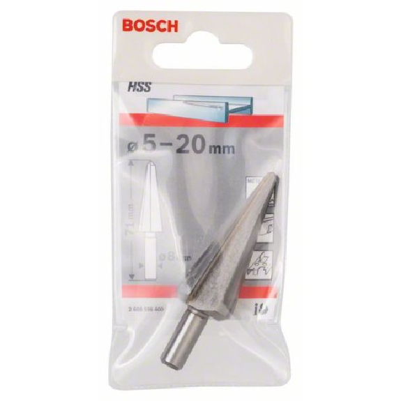 Blechschälbohrer HSS, zylindrisch, 5 - 20 mm, 71 mm, 8 mm-Beschreibung lesen