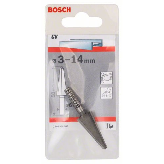 Blechschälbohrer Chrom-Vanadium, zylindrisch, 3 - 14 mm, 58 mm, 6 mm-Beschreibung lesen
