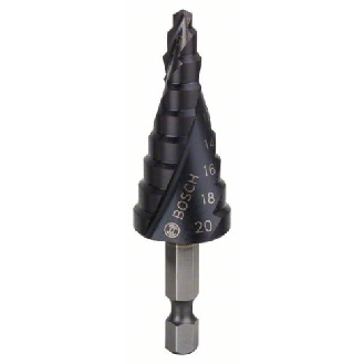 Stufenbohrer HSS-AlTiN, 4 - 20 mm, 4 mm, 70,5 mm, 9 Stufen-Beschreibung lesen