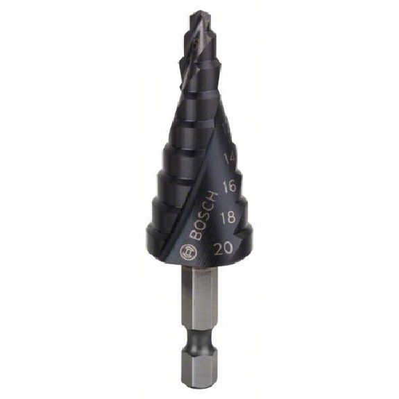Foret étagé HSS-AlTiN, 4 - 20 mm, 4 mm, 70,5 mm, 9 étapes-Leggi tutto