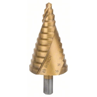Stufenbohrer HSS-TiN, 6 - 39 mm, 10 mm, 93,5 mm, 12 Stufen-Beschreibung lesen