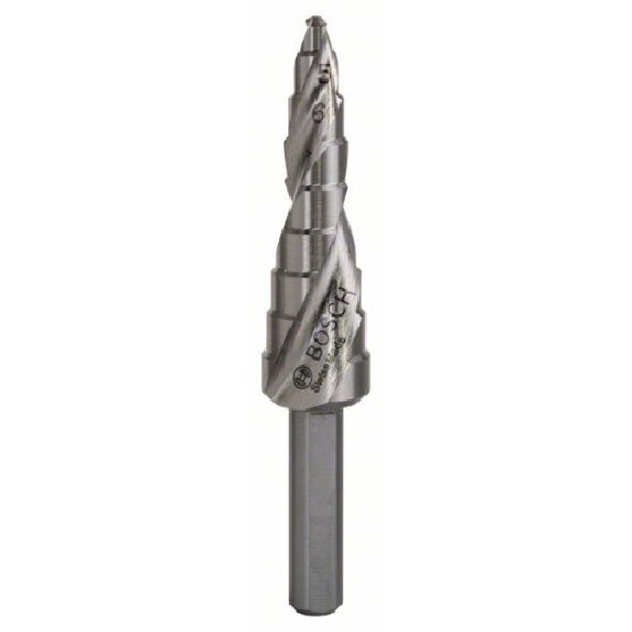 Stufenbohrer HSS, 4 - 12 mm, 6 mm, 66,5 mm, 9 Stufen-Beschreibung lesen