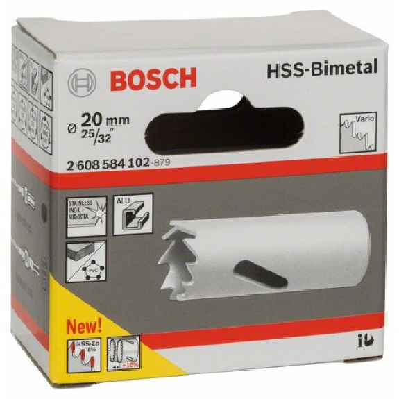 Lochsäge HSS-Bimetall für Standardadapter, 20 mm, 25/32" Lochsäge HSS-Bimetall für Standardadapter, 20 mm, 25/32"-Beschreibung lesen