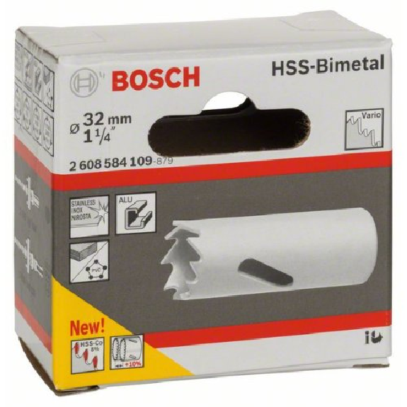 Lochsäge HSS-Bimetall für Standardadapter, 32 mm, 1 1/4"-Beschreibung lesen