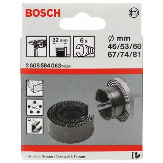 Sägekranz-Set, 6-teilig, 46 - 81 mm-Beschreibung lesen