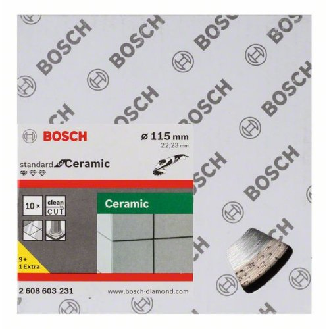 Diamanttrennscheibe Standard for Ceramic, 115 x 22,23 x 1,6 x 7 mm, 10er-Pack-Beschreibung lesen