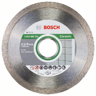 Diamanttrennscheibe Standard for Ceramic, 115 x 22,23 x 1,6 x 7 mm, 10er-Pack-Beschreibung lesen